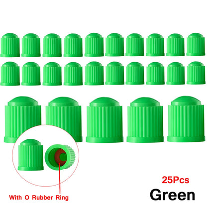 Tire Stem Valve Caps, with O Rubber Ring - Hiccupzz
