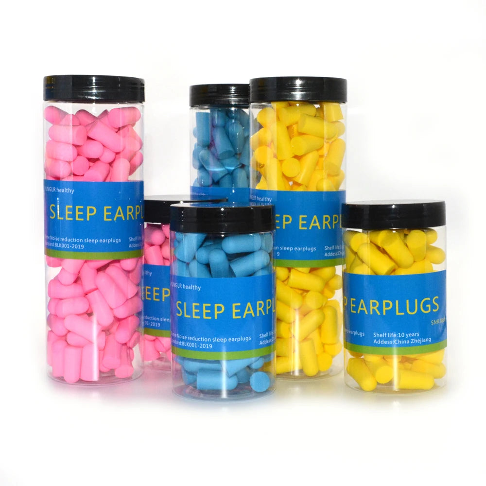 30/60 Earplugs Noise Reduction Sleep Anti Canceling Music Sound Insulation Earplug Protection Foam Sleeping Reusable Ear Plugs