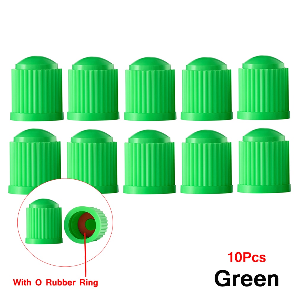 Tire Stem Valve Caps, with O Rubber Ring