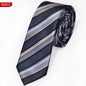 New Men's Casual Slim Ties Classic Polyester Woven Party Neckties Fashion Plaid Dots Man Neck Tie For Wedding Business Male Tie - Hiccupzz