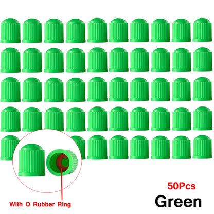 Tire Stem Valve Caps, with O Rubber Ring - Hiccupzz