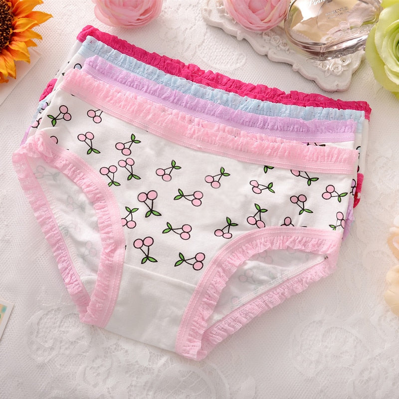 4 Pieces/Lot 2-10Y Underwear Cotton Panties for Girls