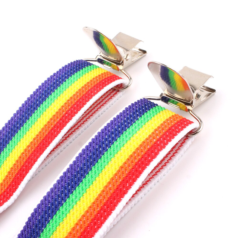 New Adjustable Kids Suspenders Elastic Striped Suspender Candy Color Children Braces Wedding Accessories Girls Boys Straps