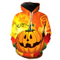 Halloween 3D digital print long sleeve pullover hooded sweatshirt - Hiccupzz