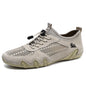 Men's Casual Sports Sewn Leather Mesh Shoes - Hiccupzz