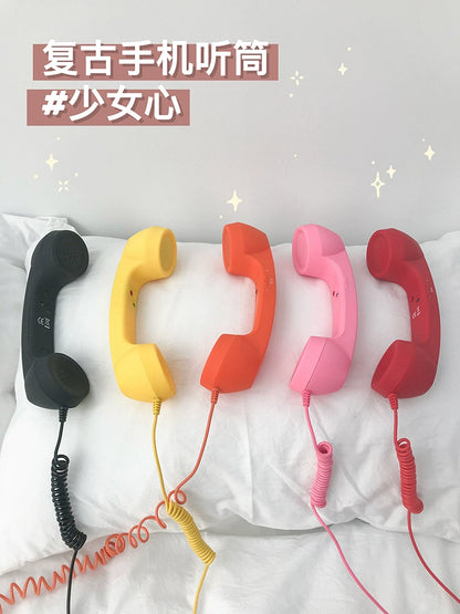 Creative Earphone Grid Red Style Adjustable Volume Intercom Phone - Hiccupzz