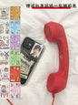 Creative Earphone Grid Red Style Adjustable Volume Intercom Phone - Hiccupzz