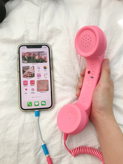 Creative Earphone Grid Red Style Adjustable Volume Intercom Phone - Hiccupzz