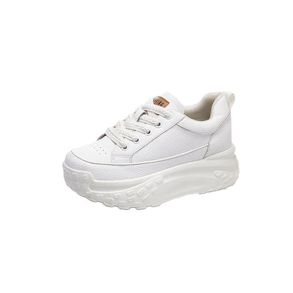 Women's White Shoes Lace Color Block - Hiccupzz