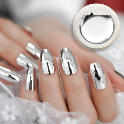 5ml New UV Metallic Gel Silver Gold Mirror Effect  Reinforce Keep Nail C Arc UV Construction - Hiccupzz