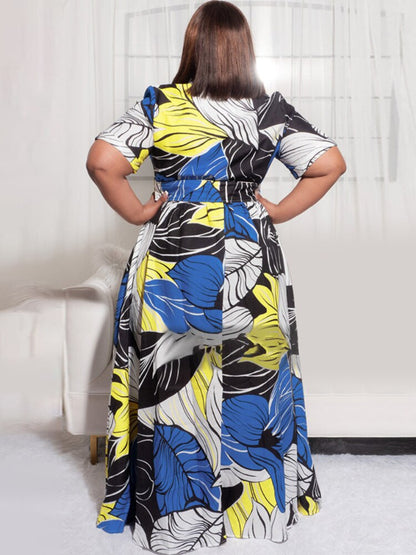 5XL Plus Size Blouse Maxi Dress For Women Summer - Hiccupzz
