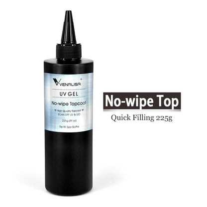 Long Wear Tempered Top Coat Reinforce Gel, Big Volume 225g/30ml Base Gel - Hiccupzz