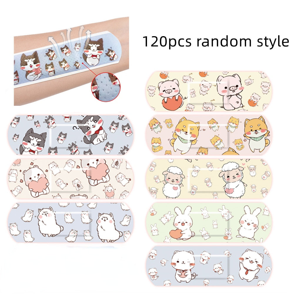 100/120/160pcs Waterproof Cute Cartoon Band Aid