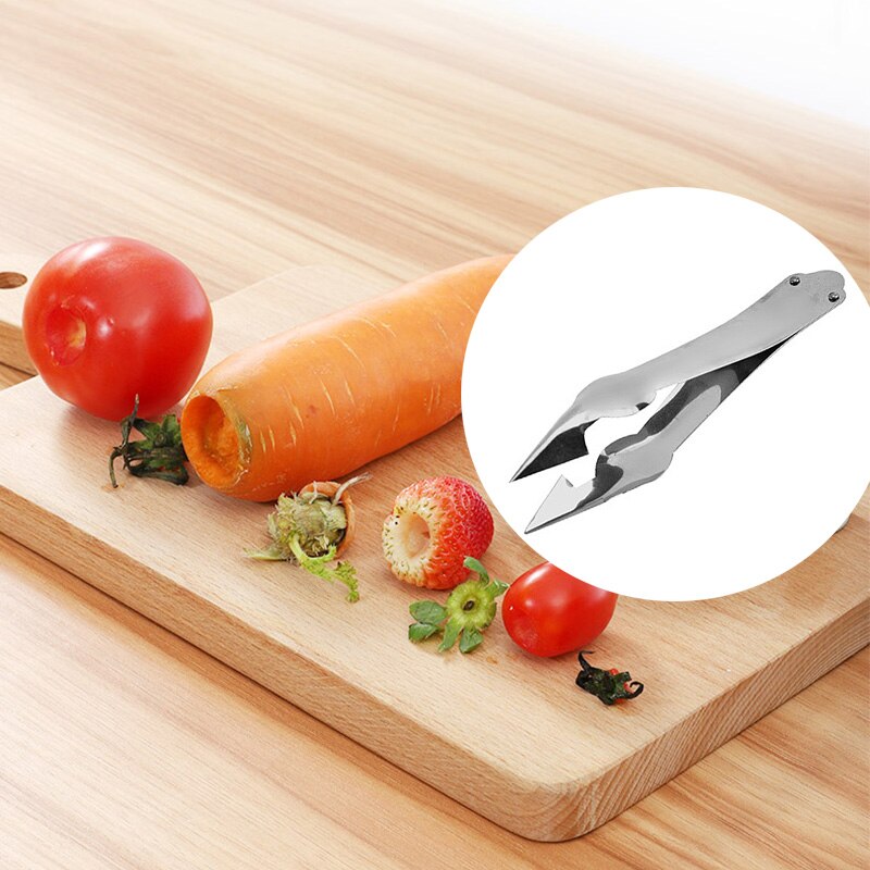 Stainless Steel Strawberry Huller Fruit Peeler Pineapple Corer Slicer Cutter Kitchen Knife Gadgets Pineapple Slicer Clips New - Hiccupzz
