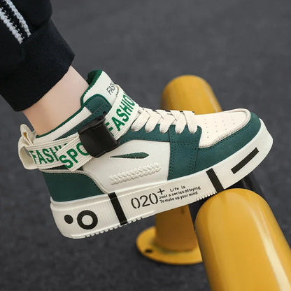 Boy High Top Sport Shoes for Kids, Fashionable Gym Sneakers - Hiccupzz