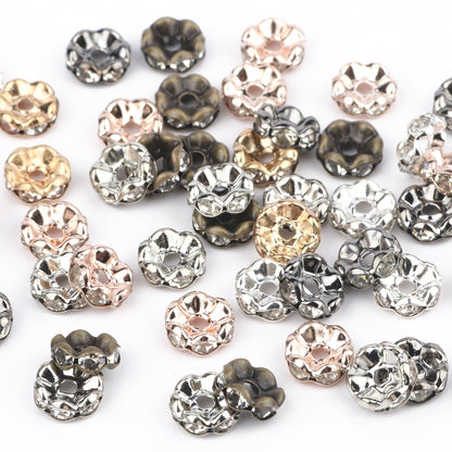 50pcs/lot  Crystal Round Loose Spacer Beads for DIY Making Bracelet Necklace Accessories - Hiccupzz
