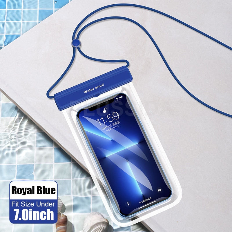 Waterproof Phone Case Under 7.0 inches For iPhone 13 14 Pro Max , Huawei, Xiaomi, Redmi, Note Samsung