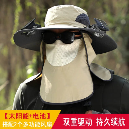 Solar Fan Fisherman Hat Outdoor - Hiccupzz