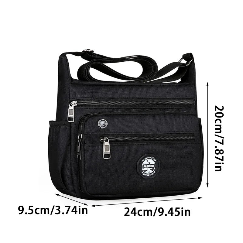 Men's Messenger Bag - Small Waterproof Oxford Crossbody Sling Pack