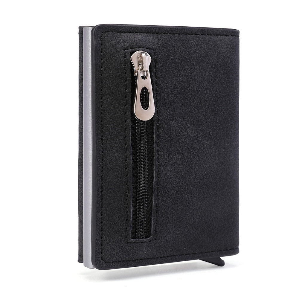 Rfid Anti-magnetic Credit Cards Holder With Organizer Coin Pocket