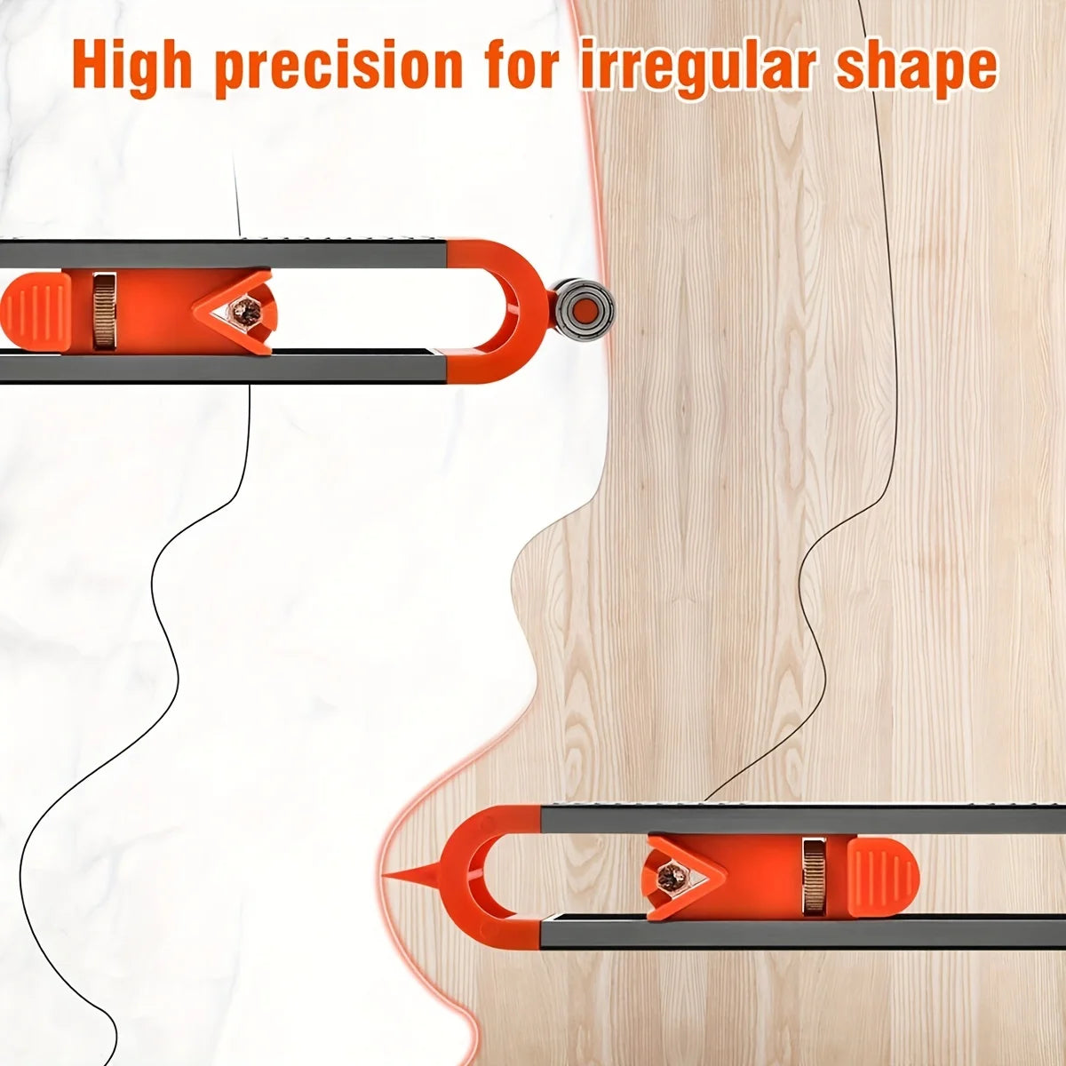 Contour Gauge Scribe Tool, Precise Profile Duplicator, Irregular Shape Profile Tool for Woodworking, Van Conversion Projects,