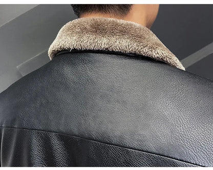 Men's Vintage Brown Leather Jacket - Hiccupzz