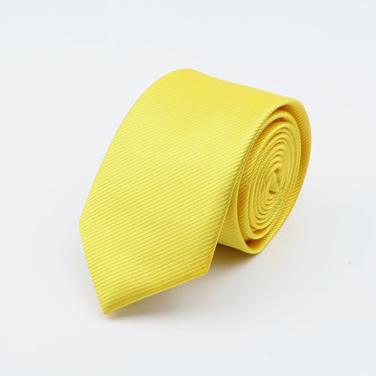 Men Solid Classic Ties Formal Striped Business 6cm Slim Necktie for Wedding Tie Skinny Groom Cravat - Hiccupzz