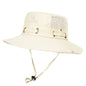 Men's Cap Breathable Mesh Solid Color Bucket Hat for Fishing, Camping & Hiking Anti-UV Sun Hat Wide Brim Fisherman Hat - Hiccupzz