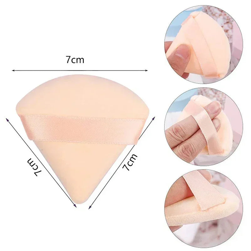 2/6PC Triangular Powder Puff Dry Powder  Wet and Dry Makeup Setting Powder Puff Makeup Sponge Air Cushion Beauty Makeup Tools