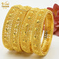Dubai 24K Gold Color Bracelets for Women - Luxury Designer Indian Bangles, African Arabic Wedding Bridal Jewelry - Hiccupzz