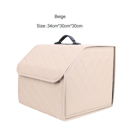 Car Trunk Organizer Box Large Capacity Auto Multiuse Tools Storage Bag Stowing Tidying Leather Folding For Emergency Storage Box - Hiccupzz