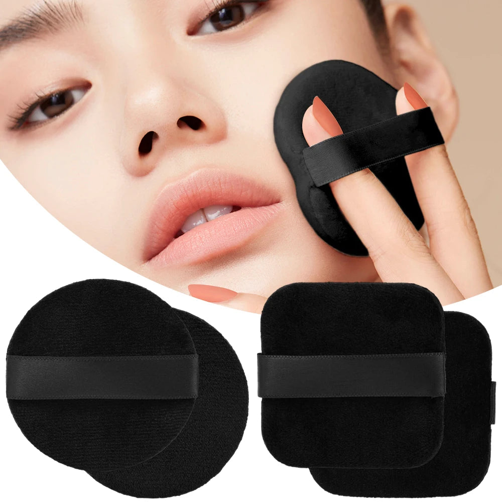 Wholesale Black Velet Powder Puffs with Box Makeup Sponges Wet Dry Use Setting Powder Pad Blush BB Cream Foundation Makeup Puff