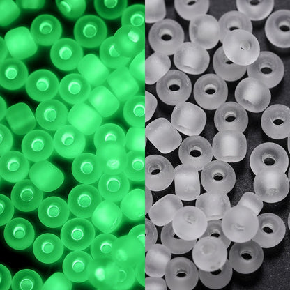 600pcs 3mm Luminous Glass Seed Beads Glow In The Dark  for DIY Jewelry Marking - Hiccupzz