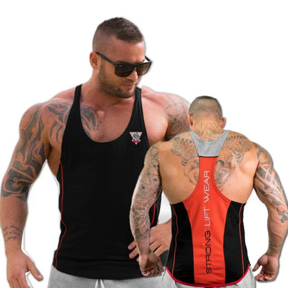 Men's Bodybuilding Tank Top - Cotton Sleeveless Gym Shirt - Hiccupzz