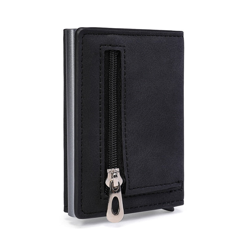 Rfid Anti-magnetic Credit Cards Holder With Organizer Coin Pocket