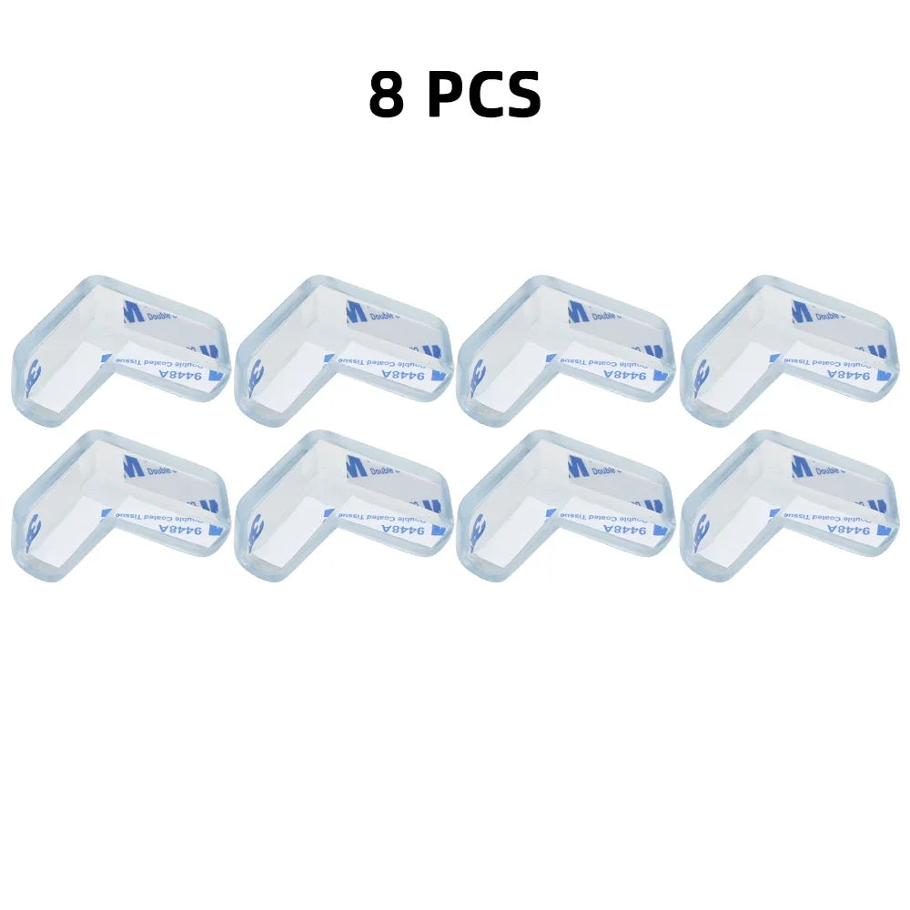 Baby Safety Silicone Table Corner Protectors - Transparent Furniture Edge Protection Covers