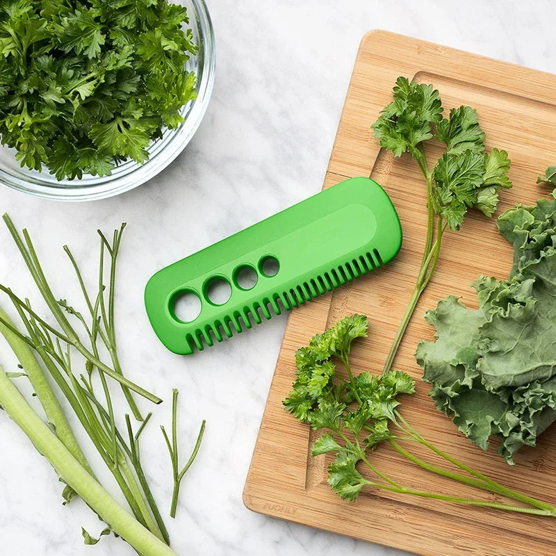 1Pc Vegetable Herb Eliminator Kale Oregano Parsley Cilantro Stripper Looseleaf Comb Household Gadgets Portable Kitchen Tools