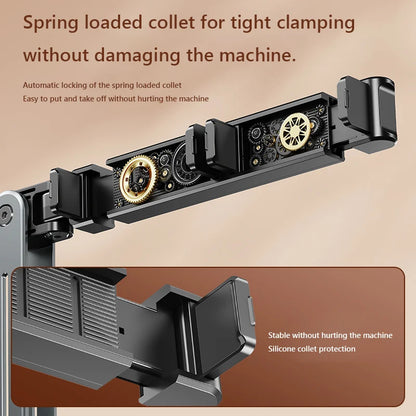 Foldable Tablet/Phone Holder – Adjustable Aluminum Alloy Stand with 360° Rotation, Bed & Desk Mount for 4–12.9 Inch Devices (iPad, iPhone, Tablets, Smartphones)