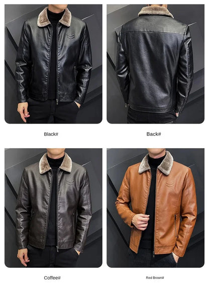 Men's Vintage Brown Leather Jacket - Hiccupzz