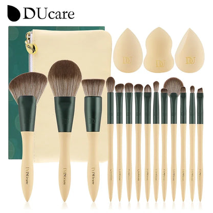 DUcare Professional Makeup Brush Set 10-32Pc Brushes Makeup Kit Synthetic Hair Foundation Power Eyeshadows Blending Beauty Tools - Hiccupzz