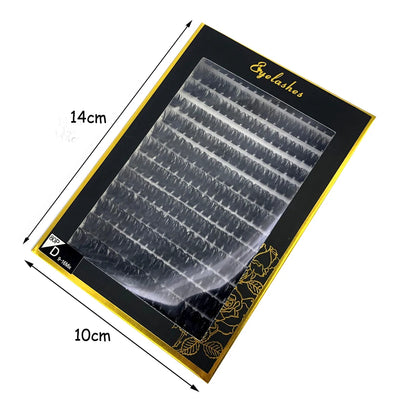 Mixed Tray Individual Lashes (30D, 40D, 60D, 80D) - 3D Russian Volume Eyelashes, Soft Natural Mink Lash Clusters, False Eyelashes - Hiccupzz