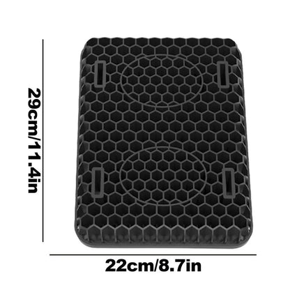 Comfortable Motorcycle Seat Shock Absorption Pad - 3D Honeycomb Breathable Cushion for Riding & Cycling Accessories - Hiccupzz