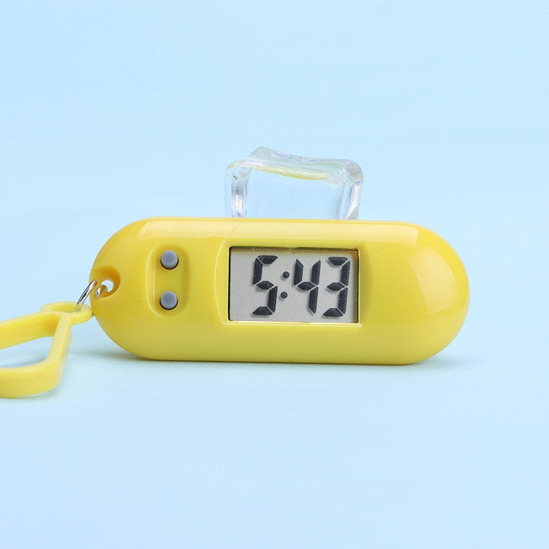 Unisex Student Electronic Clock Keychain