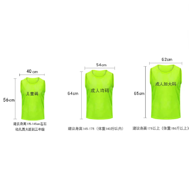 6/12 PCS Adults Children Soccer Training Vest Football Shirts Jerseys