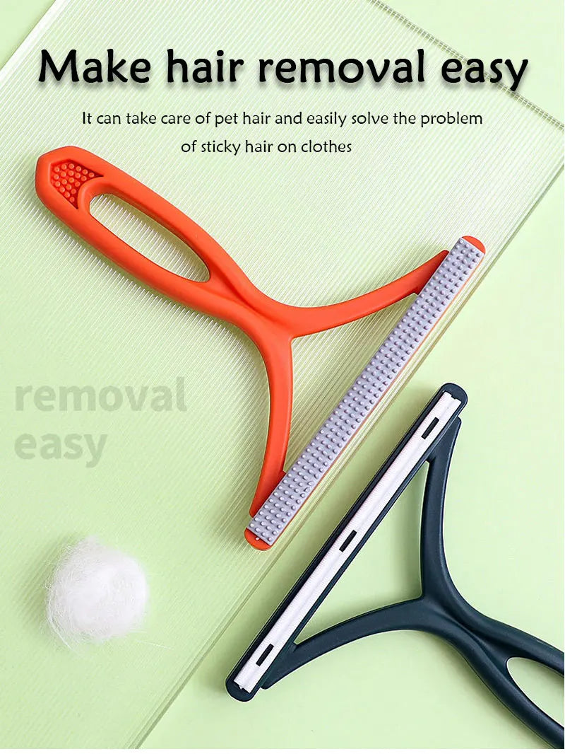 2-in-1 Double-Sided Pet Hair & Lint Remover – Fabric Shaver and Scraper for Clothes and Carpets