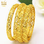 Dubai 24K Gold Color Bracelets for Women - Luxury Designer Indian Bangles, African Arabic Wedding Bridal Jewelry - Hiccupzz
