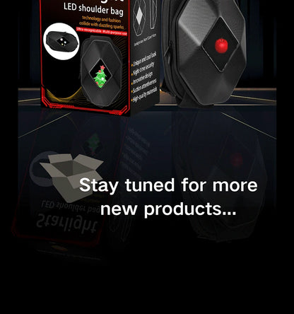 Motorcycle Backpack with LED EYE - DIY Riding Bag with APP Control, Hard Shell, Rainproof, Fits 14-Inch Notebook - Hiccupzz