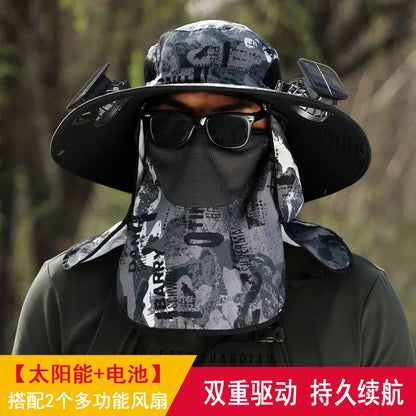 Solar Fan Fisherman Hat Outdoor - Hiccupzz