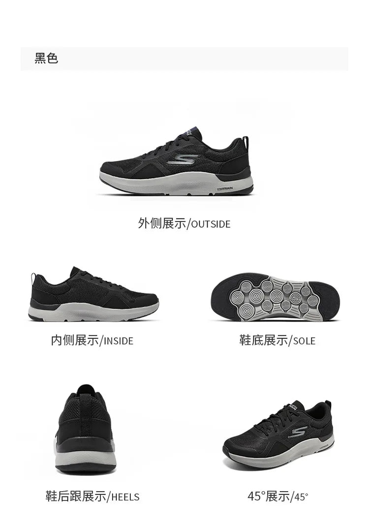 Skechers GO TRAIN MOVE Running Shoes for Men, Comfortable Shock Absorption, Anti-Slip, Wear-Resistant Sneakers