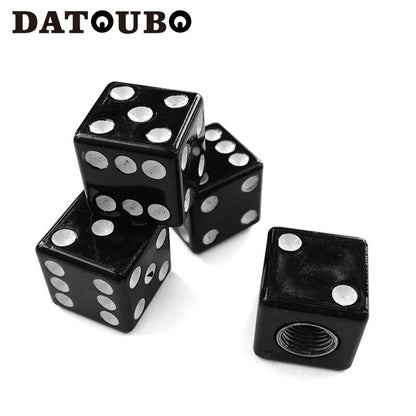 4 Pcs High quality Plastic ABS Dice Novelty Car Tyre Valve Caps - Hiccupzz